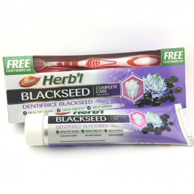 Зубная паста Dabur Herb'l Blackseed 150 г + зубная щётка
